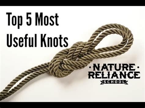 Top Five Useful Knots for camping, survival, hiking, and more - YouTube