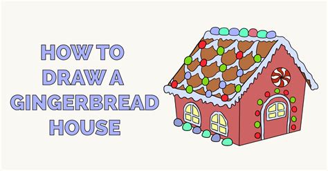 Easy Step By Step Gingerbread House Drawing - bmp-floppy