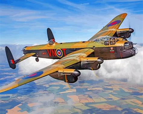 Lancaster Bomber Paint By Numbers - Numeral Paint Kit