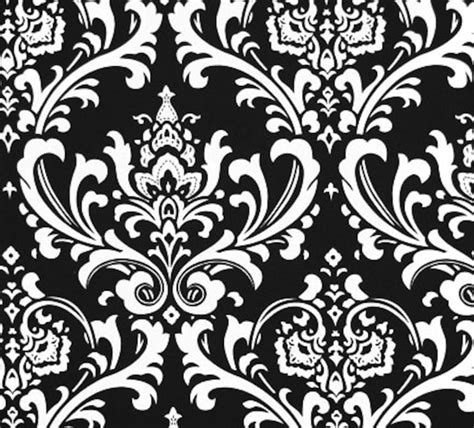 Black and White Damask Print Fabric by the Yard Designer - Etsy