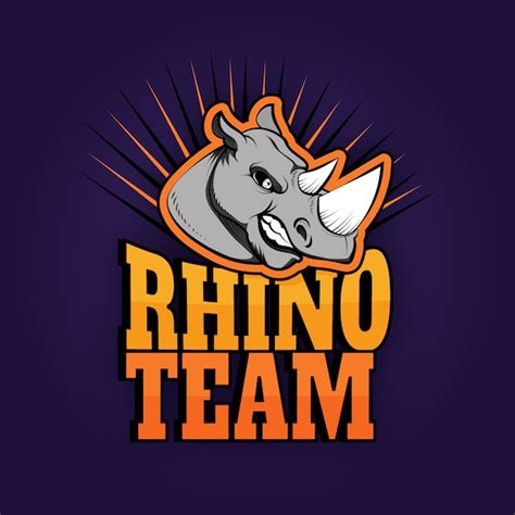 Rhino mascot logo | Free Vector