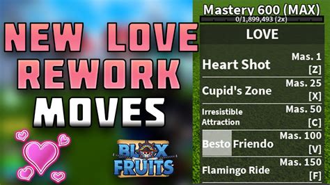 New Love Rework All Moves | Blox Fruits - YouTube