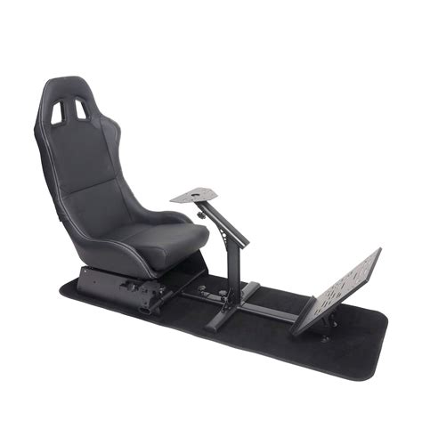 Buy ProAm USA Racing Seat Gaming Chair Simulator Cockpit Steering Wheel ...