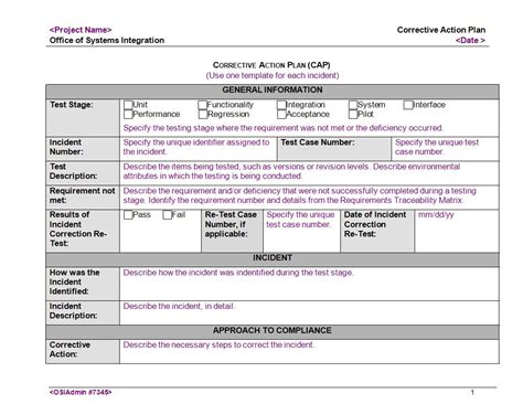 Corrective Action Report Template – Thegreenerleithsocial.org