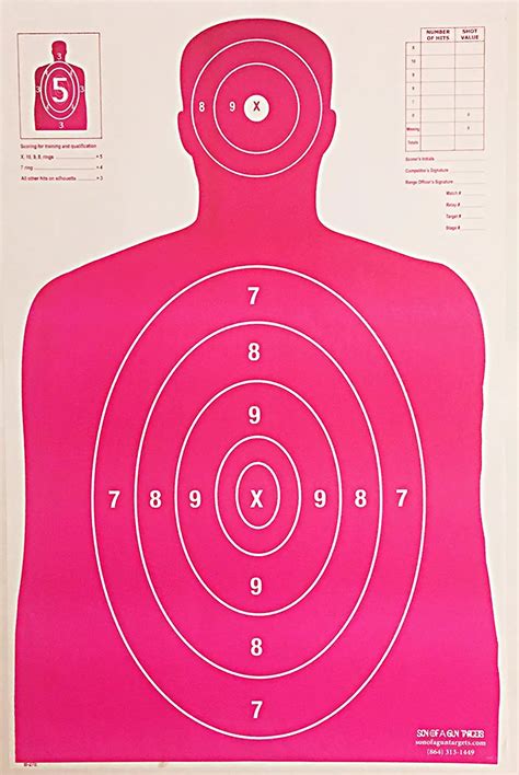 Buy B27 Paper Shooting Targets Silhouette Gun Range Rifle Pistol 23x35 ...