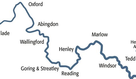 Map Of The River Thames From Source To Sea