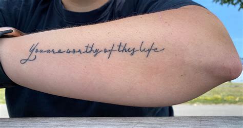 You are worthy of this life tattoo | I am worthy tattoos for women ...