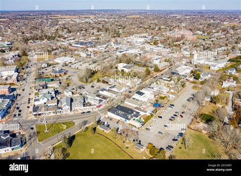 Aerial view of Southampton Village, Southampton, NY Stock Photo - Alamy