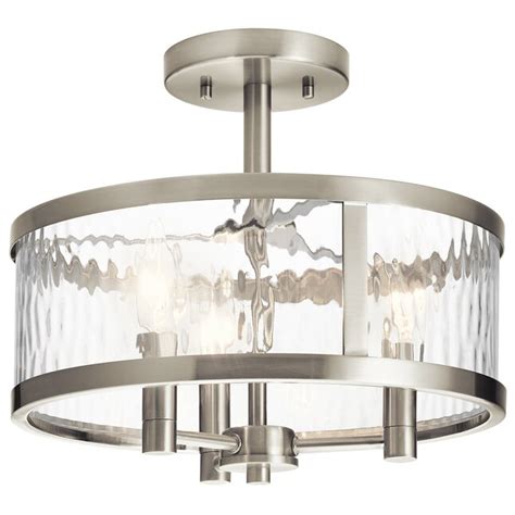 Kichler Marita 3-Light Brushed Nickel Semi-Flush mount light in the ...