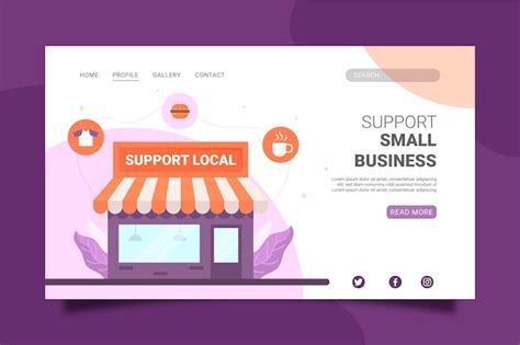 Free Vector | Small business landing page template