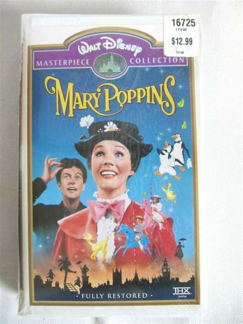 DISNEY'S MARY POPPINS VHS 1997 MASTERPIECE COLLECTION FULLY RESTORED ...