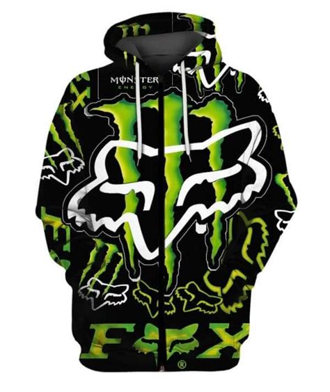 MEN WOMEN FOX 3D ZIPPER HOODIE, FOX ZIPPER HOODIE - Mxgpracing.com ...