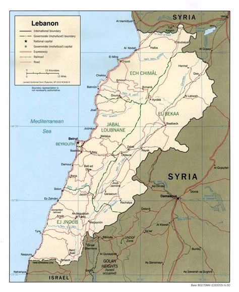 Lebanon - Map Locator