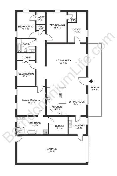 The Seven Best 4 Bedroom Barndominium Floor Plans with Pictures