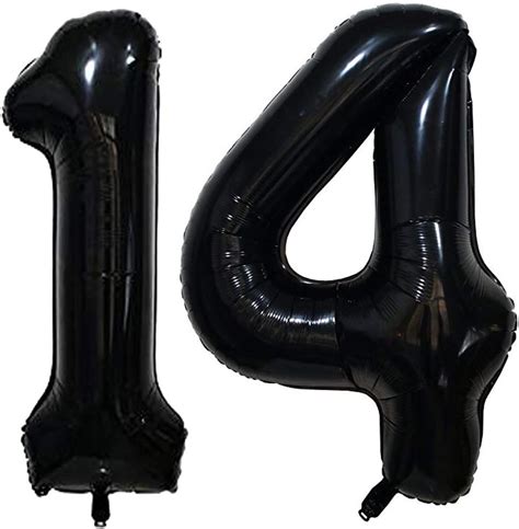 Amazon.com: Tellpet Black Number 14 Balloon, 40 Inch : Home & Kitchen