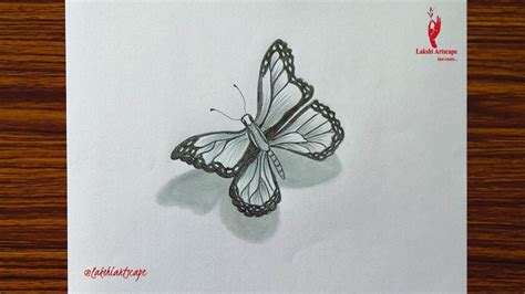 3d butterfly pencil drawing in 2024 | Butterfly drawing, Art drawings ...