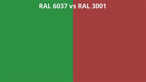 RAL 6037 vs 3001 | RAL colour chart UK