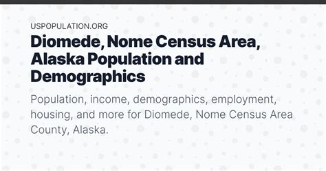 Diomede, Nome Census Area, Alaska Population | Income, Demographics ...