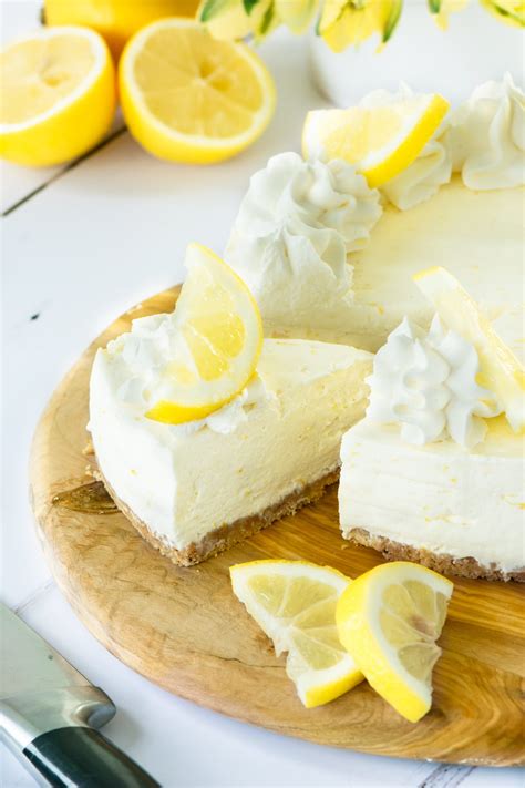 Easy Lemon Cheesecake (No Bake) - Charlotte's Lively Kitchen