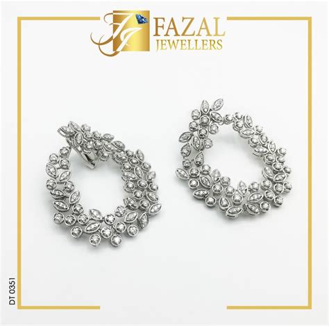 Diamond Earring Design 004 - Fazal Jewellery & Watches