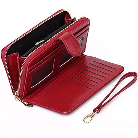 Women Wallets Ladies Leather Wallets Long Trifold Clutch