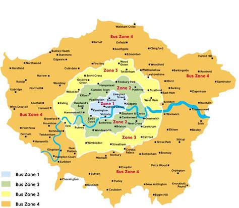 Mappa delle zone di Londra dalla prima alla quarta | Mappe, Londra