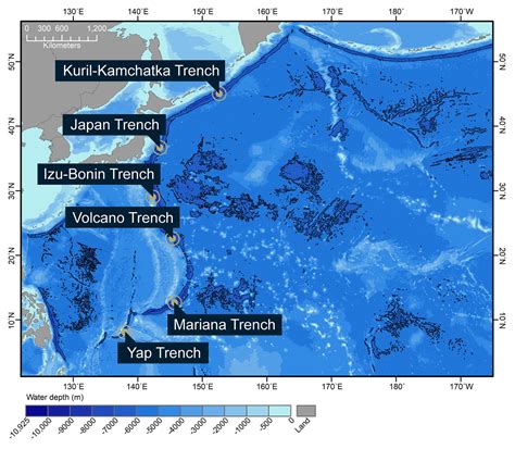 Deep Ocean Trench Map