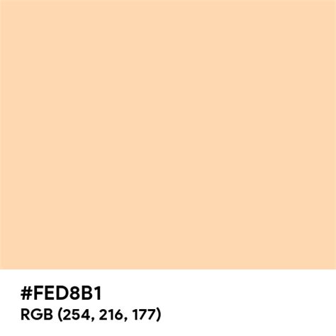 Light Orange (Crayola) color hex code is #FED8B1