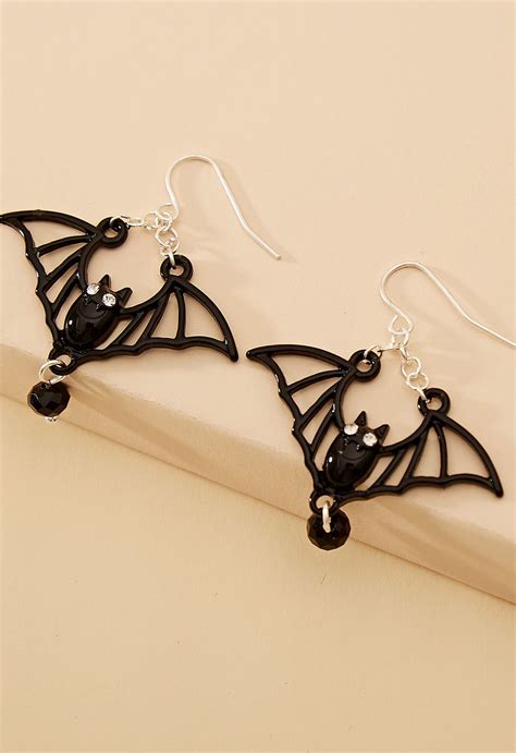 Gothic Hollow Out Bat Earrings - Retro, Indie and Unique Fashion