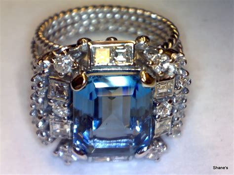 Shane’s Pawn Shop 18K White Gold Aquamarine and Diamond Ring – Shane's ...