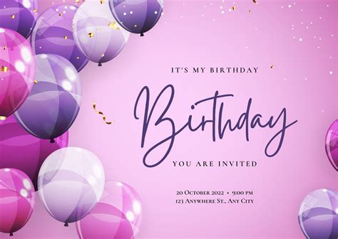 Birthday Invitation Cards Templates