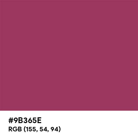 Cardinal Red color hex code is #9B365E