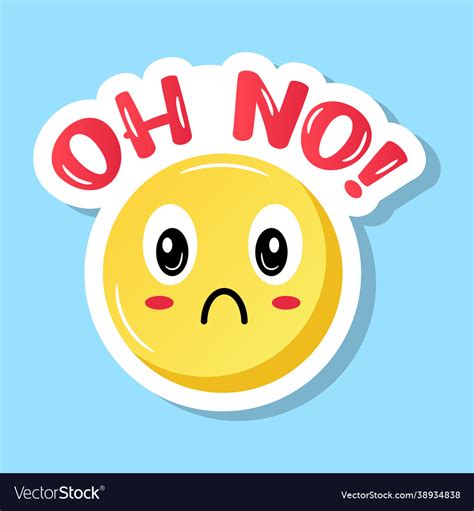 Oh no face Royalty Free Vector Image - VectorStock