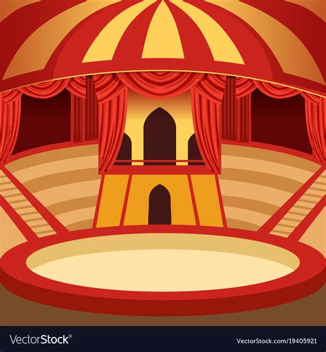 Circus arena cartoon design classic stage Vector Image