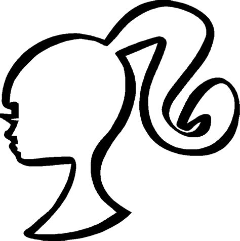 Free Barbie Head Silhouette, Download Free Barbie Head Silhouette png ...