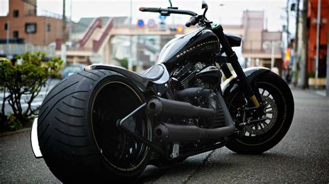 1920x1080 resolution | black HARLEY-DAVIDSON bobber motorcycle HD ...