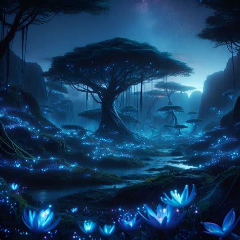 Avatar - Pandora Night Landscape Panel 2 by rsovel on DeviantArt