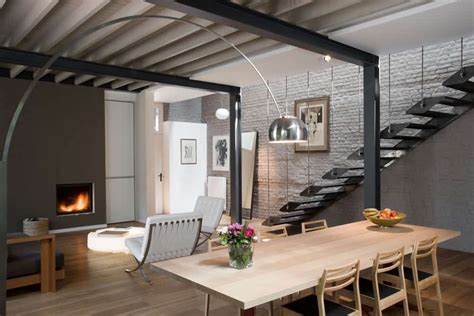 Exposed Brick and Steel Create Backdrop for Contemporary Residence