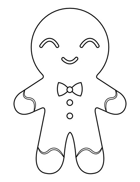 Gingerbread Man Printable Coloring Pages