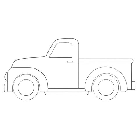 Simple Old Truck Drawing