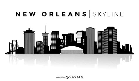 New Orleans Silhouette Skyline Vector Download