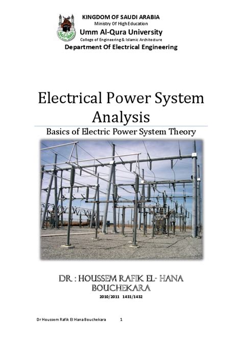 (PDF) Electrical Power System Analysis 2. Basics of Electrical Power ...