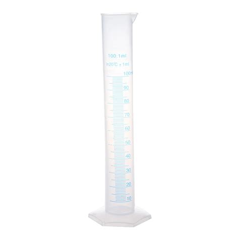 25cm High 100ml Plastic Graduated Cylinder Measuring Cup 1 milliliter ...