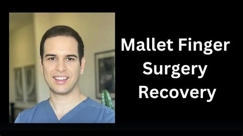 Mallet Finger Recovery After Surgery - YouTube