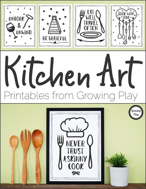 Kitchen Art - Printables from Growing Play - Growing Play