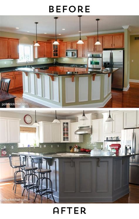 Painted Kitchen Cabinet Ideas and Kitchen Makeover Reveal - The Polka ...