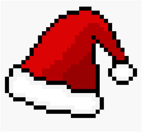 Santa Hat Pixel Clipart - Santa Hat Pixel Art, HD Png Download ...