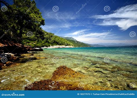 Kemer Beach stock image. Image of hills, lake, rock, holidays - 18377975