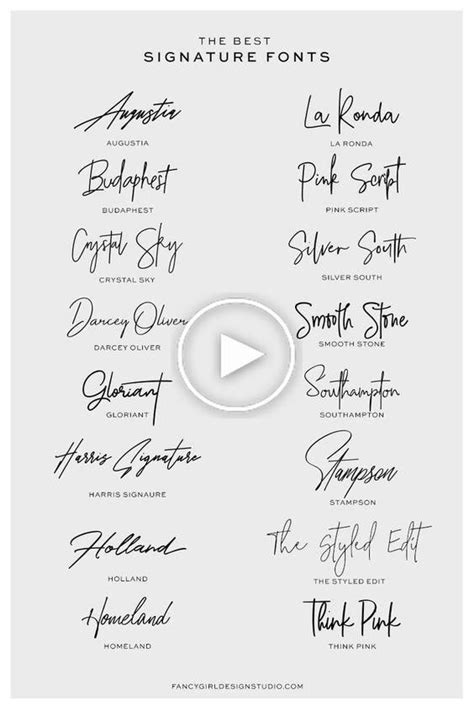 The Best Signature Fonts | Signature fonts, Cool signatures, Cool fonts