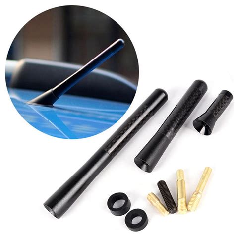 Universal Delicate Carbon Fiber Car Aerial Screw Aluminum Car Short ...